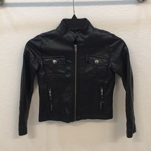 Girl’s Feax Leather Jacket